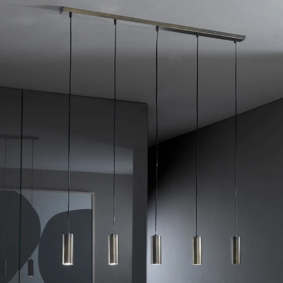 5 Pendelleuchte aus Metall, hergestellt in Italien – Read