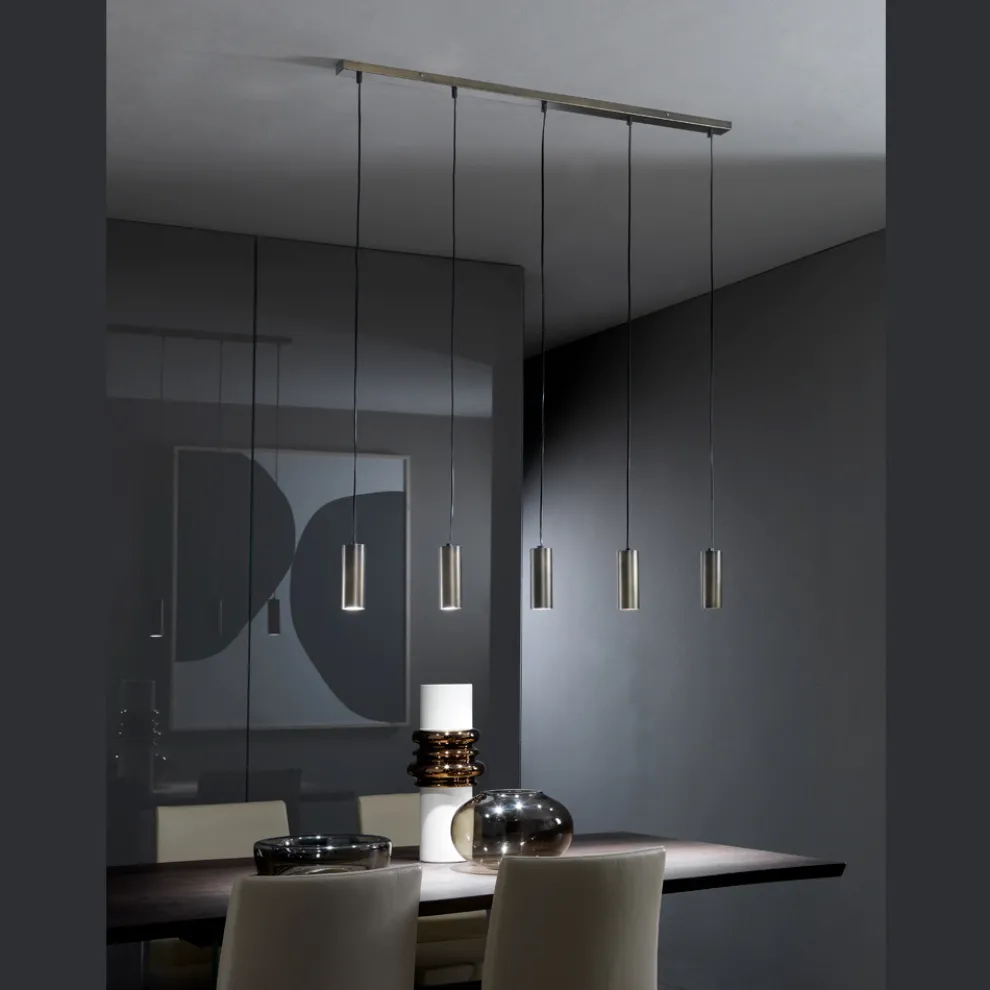 5 Pendelleuchte aus Metall, hergestellt in Italien – Read