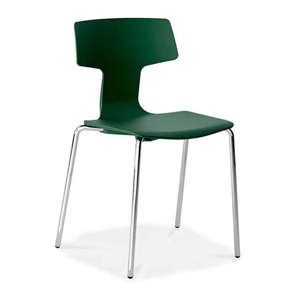 4 stapelbare Stühle aus Metall und Polypropylen Made in Italy - Clarinda