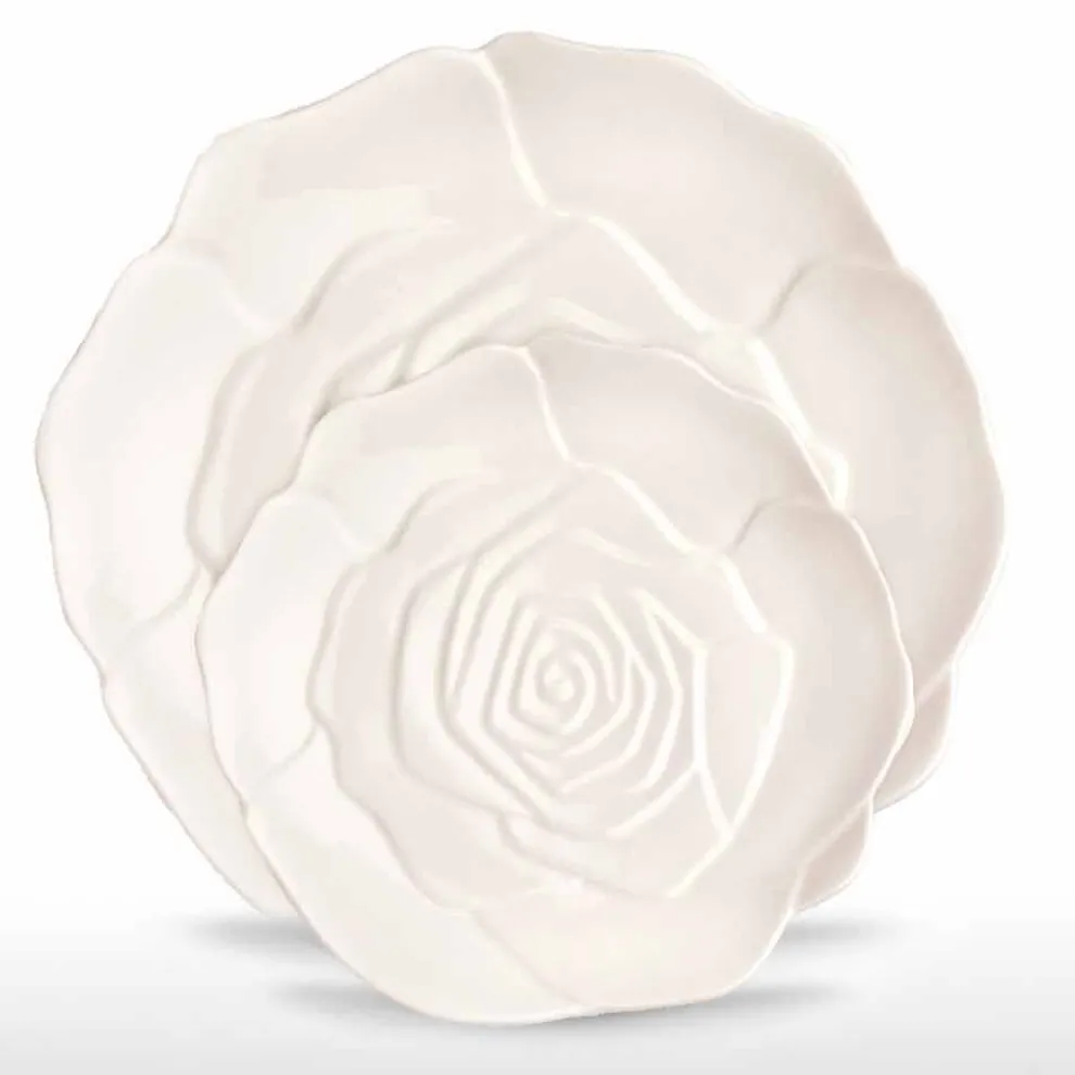 12 Stück Porzellan Elegante handdekorierte Gunstplatte - Rafiki