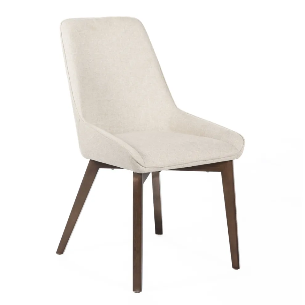 4 Stühle für das Wohnzimmer aus Stoff in verschiedenen Farben und Holz – Vanille