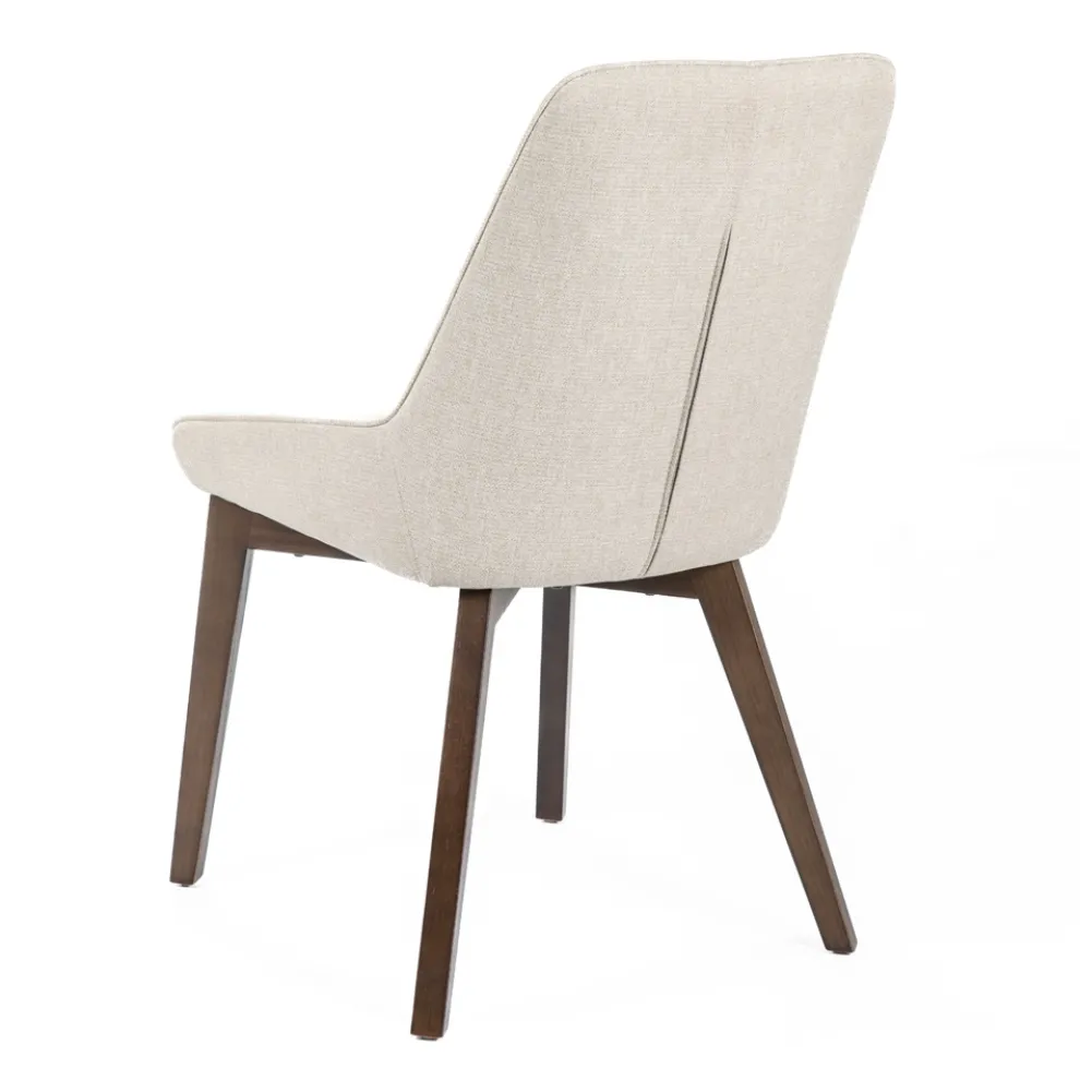 4 Stühle für das Wohnzimmer aus Stoff in verschiedenen Farben und Holz – Vanille