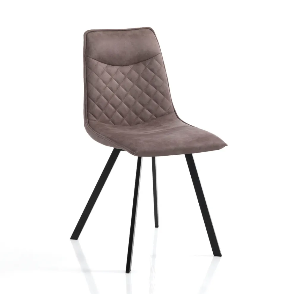 4 Stühle mit Kunstlederbezug in Antikoptik – Wasserstoff