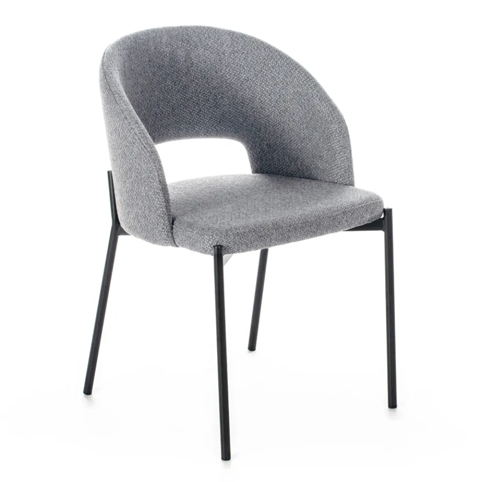 4 Stühle mit Stoffsitz in verschiedenen Ausführungen und Metall – Provence