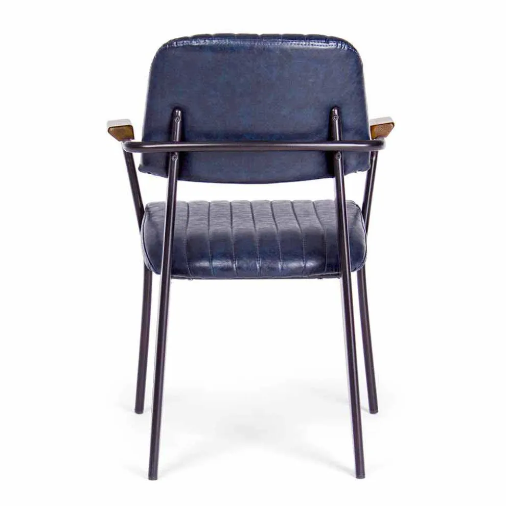 2 Vintage Effekt Kunstleder Homemotion Stühle mit Armlehnen - Clare