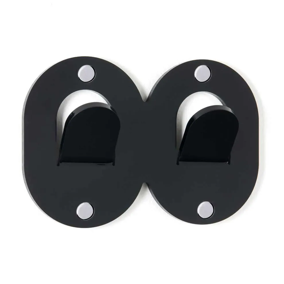 3 Wandhalterungen aus farbigem Plexiglas Italienisches Design Doppelclip - Freddie