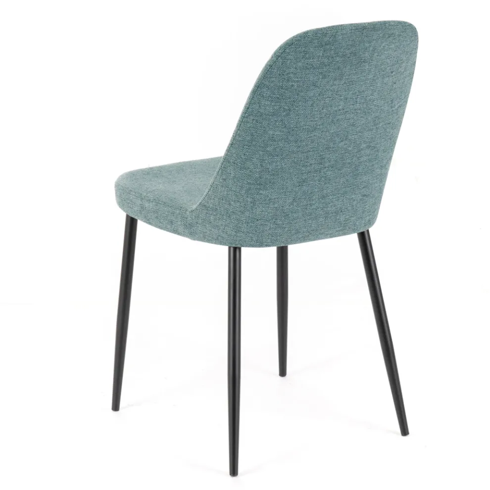 4 Wohnzimmerstühle aus Stoff in verschiedenen Farben und Metall – Tuberose