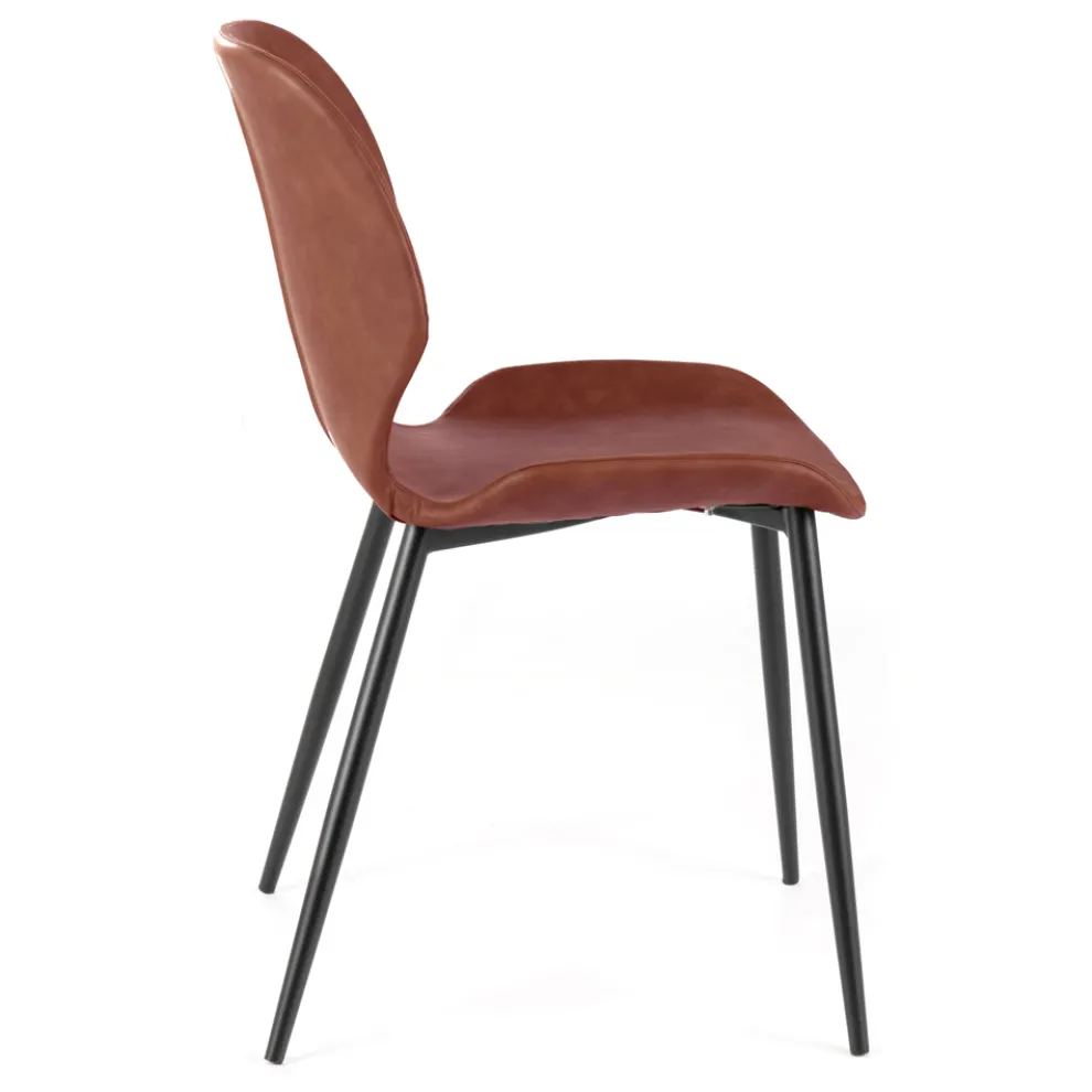 4 Wohnzimmerstühle in Soft-Touch in verschiedenen Farben und Metallbeinen – Spritz