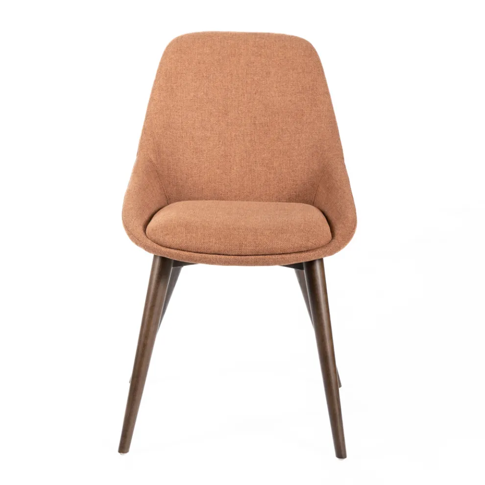 4 Wohnzimmerstühle mit Stoffsitz und Massivholzstruktur – Passion