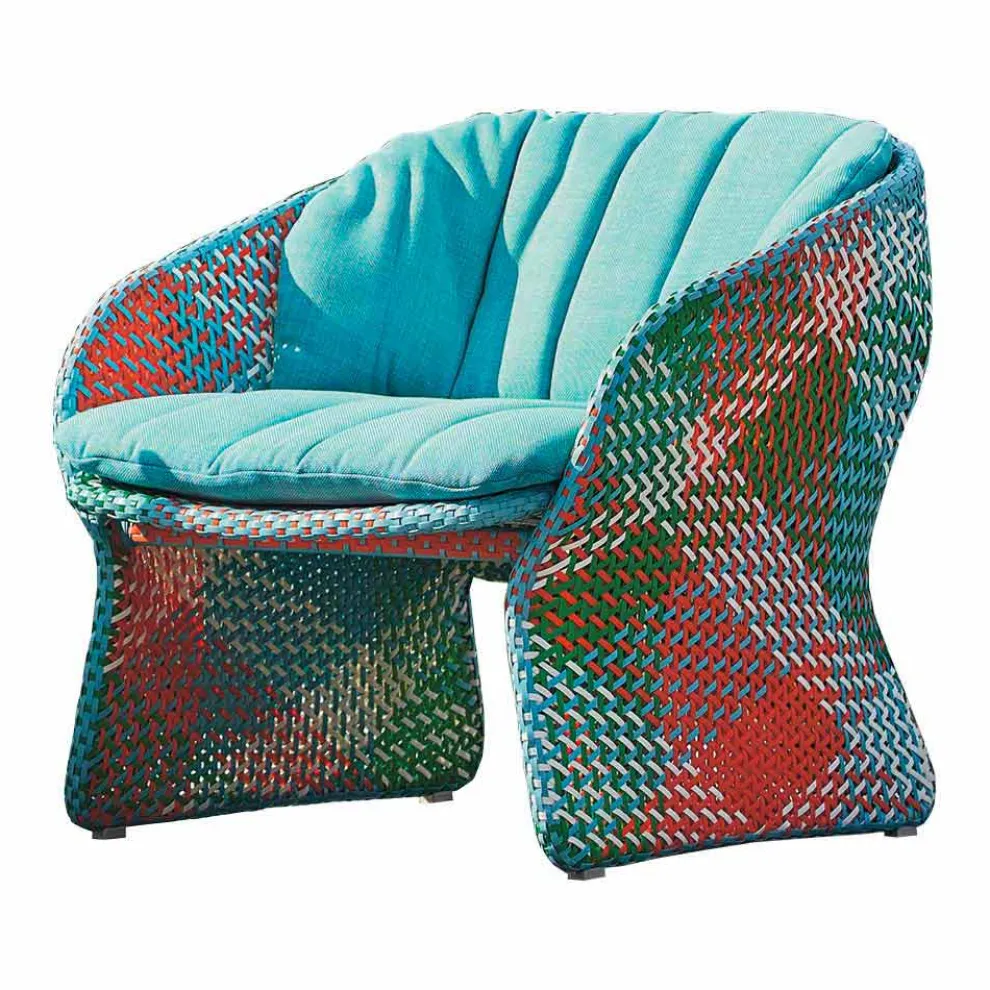 Gepolsterter Outdoor Lounge Sessel aus Kunstfaser - Maat von Varaschin