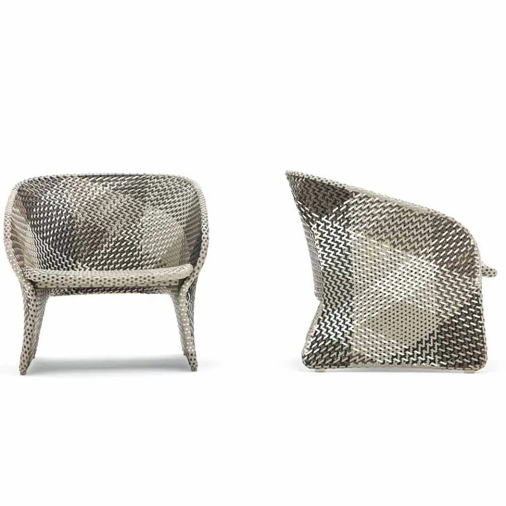 Gepolsterter Outdoor Lounge Sessel aus Kunstfaser - Maat von Varaschin