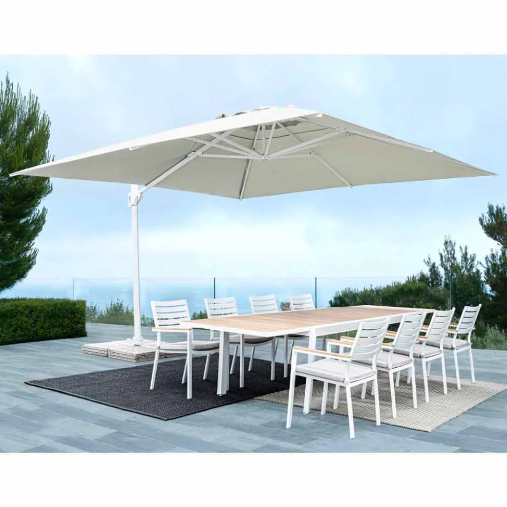 3x4 Aluminium Gartenschirm mit Polyestergewebe - Fasma