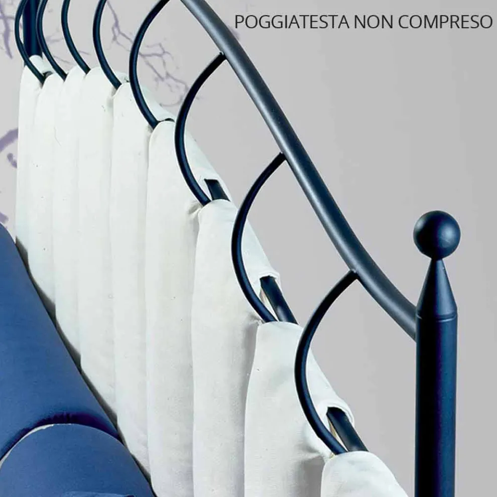 Ametista Einzelbett aus Schmiedeeisen in Design