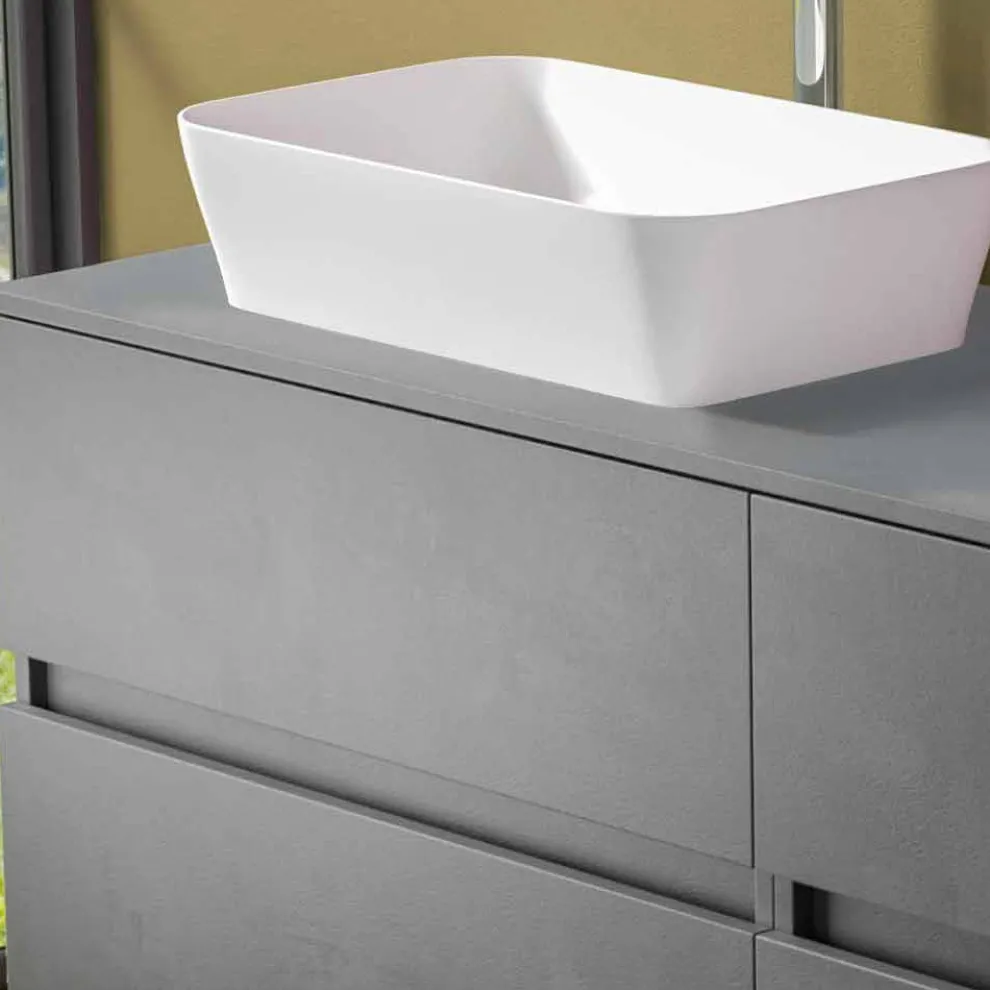 Abgehängter Badezimmerschrank mit Doppelwaschbecken - Mandrillo