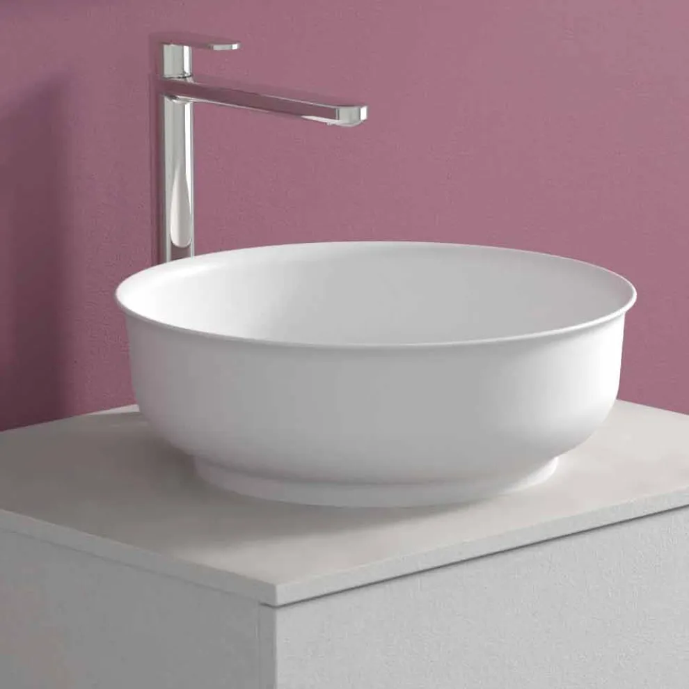 Abgehängter Badezimmerschrank mit rundem Waschtisch, modernes Design - Dumbo