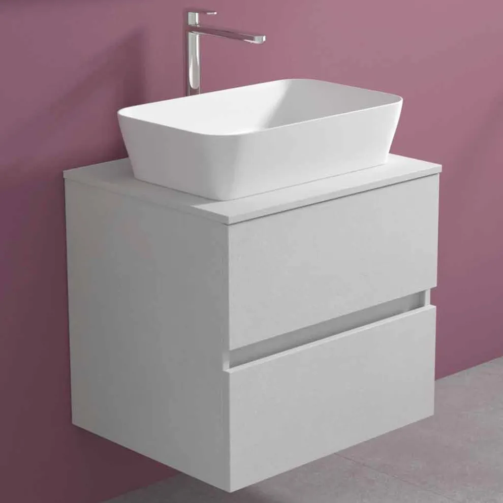 Abgehängter Badezimmerschrank mit rechteckigem Waschtisch, modernes Design - Dumbo