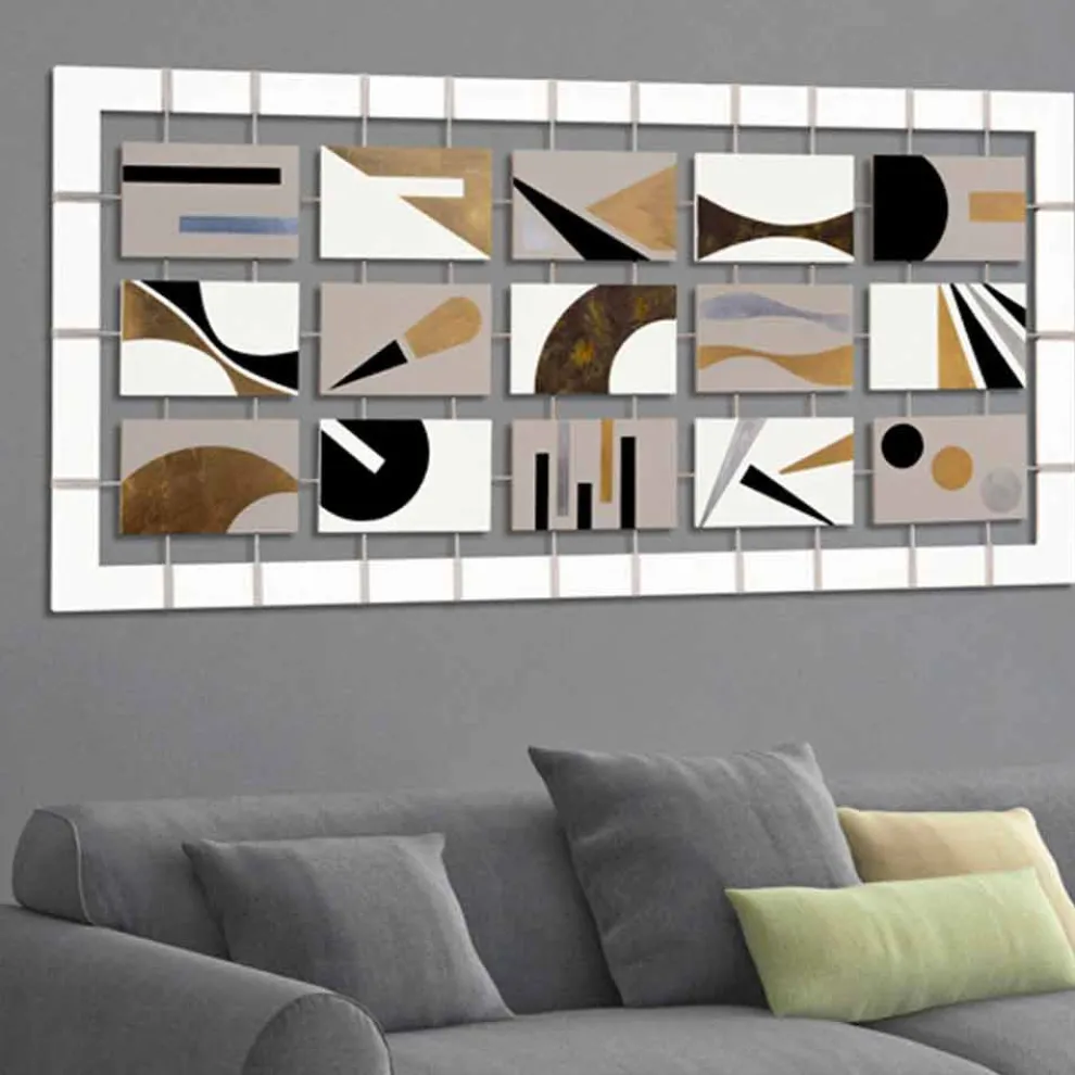 Abstraktes Bild in modernem Design aus MDF Made in Italy Craig