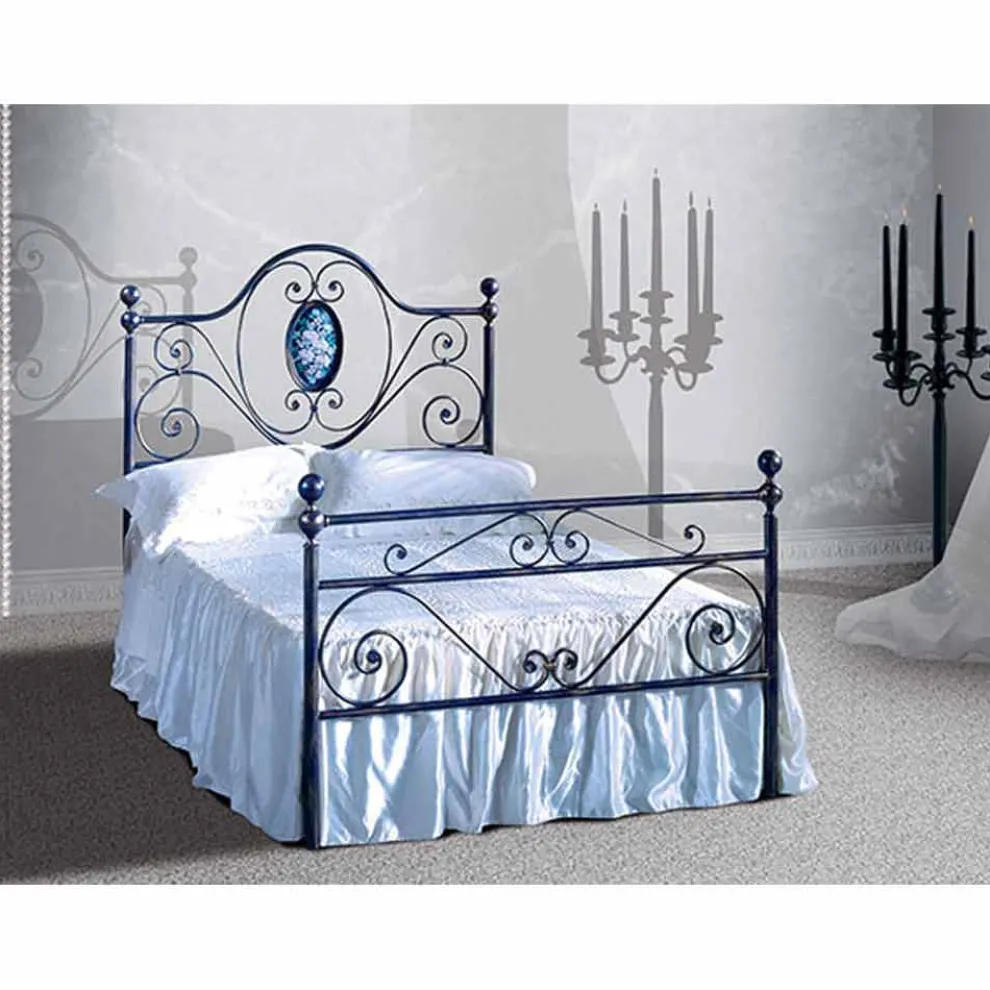 Altea Jugend, Queen Size Bett aus Schmiedeeisen in Design