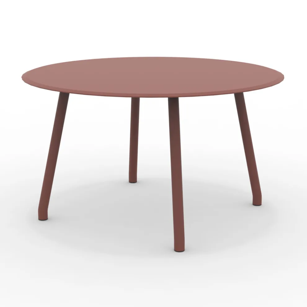 130 cm Runder Aluminiumtisch für den Außenbereich in verschiedenen Ausführungen - Resplendent