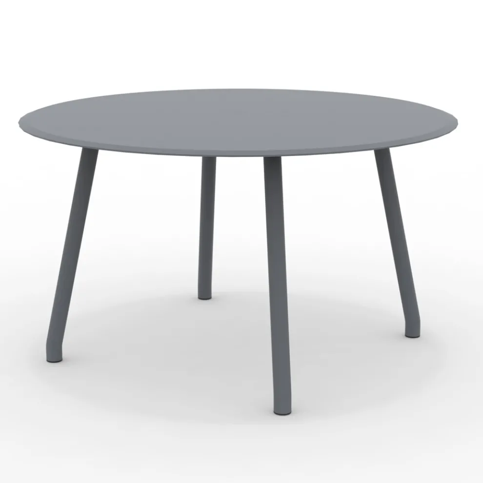 130 cm Runder Aluminiumtisch für den Außenbereich in verschiedenen Ausführungen - Resplendent