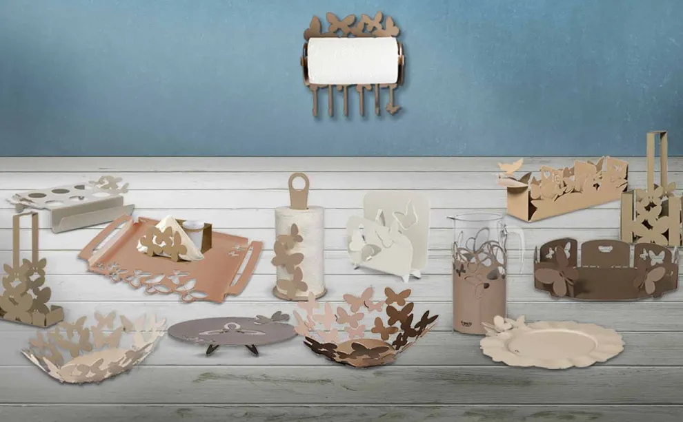 Moderner Tischbesteckhalter aus Eisen, Handarbeit, Made Italy - Laida