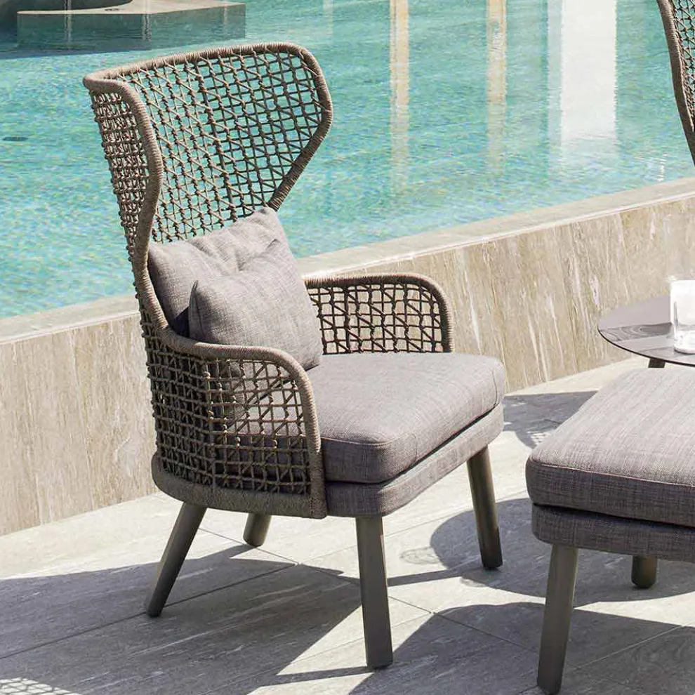 Gepolsterter Gartensessel in modernem Design Varaschin Emma