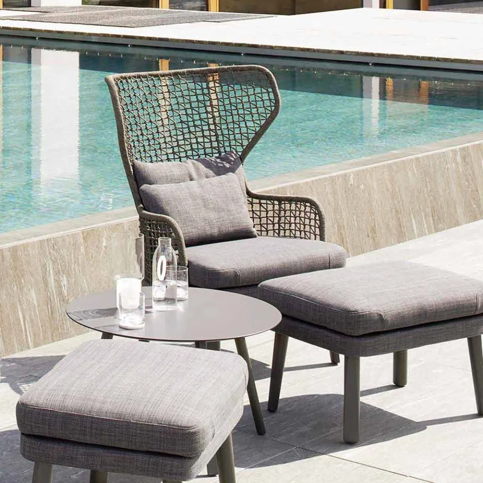 Gepolsterter Gartensessel in modernem Design Varaschin Emma