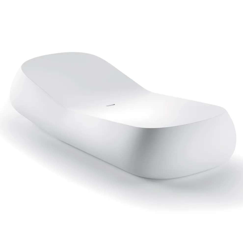 Design Outdoor Chaiselongue aus weißem Polyethylen Made in Italy - Ervin