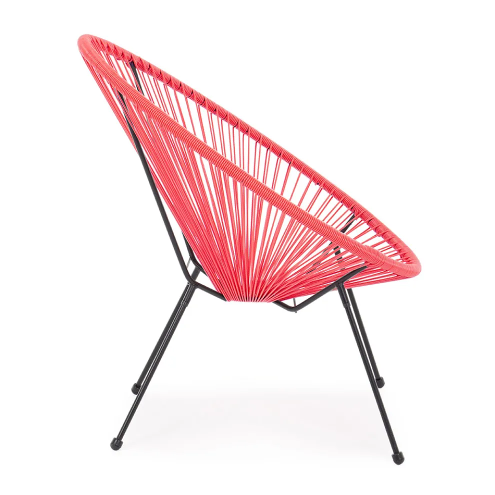 Moderner Design-Sessel für den Außenbereich aus lackiertem Stahl - Funkelnd