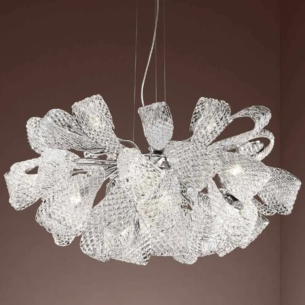 Artisan Kronleuchter mit 21 Lichtern aus venezianischem Glas, Made in Italy - Diamonique