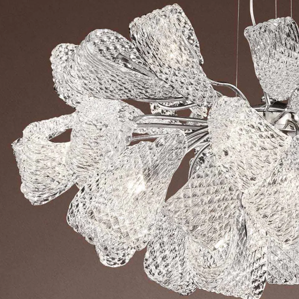 Artisan Kronleuchter mit 21 Lichtern aus venezianischem Glas, Made in Italy - Diamonique