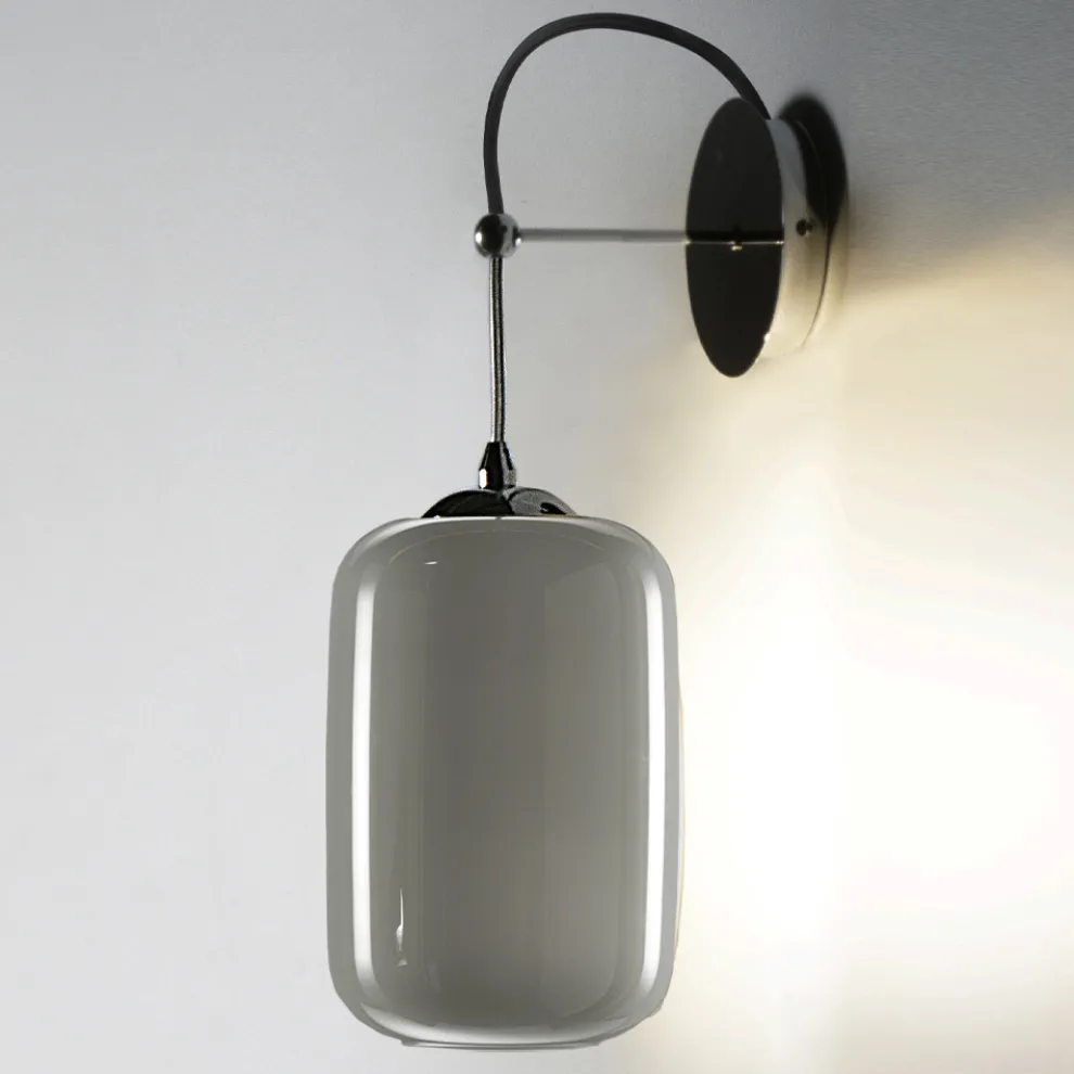 Artisan Wandleuchte aus mundgeblasenem Venedig Glas 16 cm - Bambus