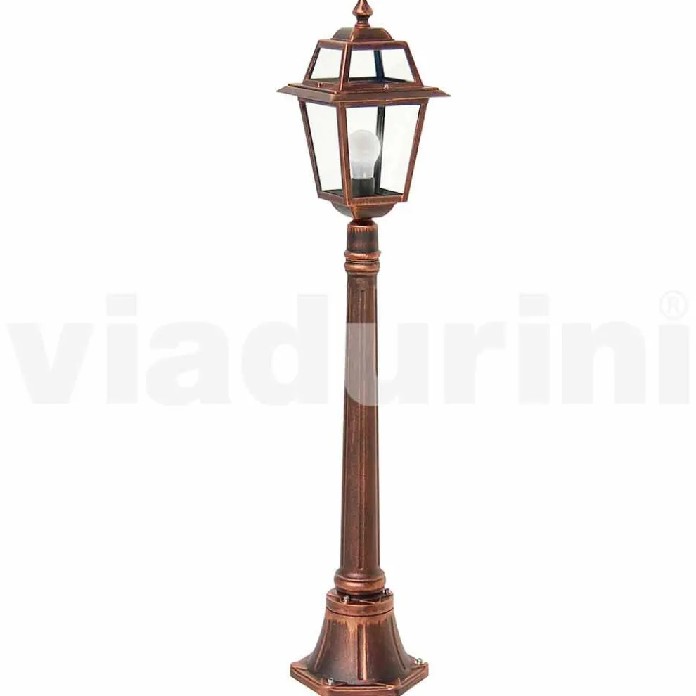 Außen niedriger Laternenpfahl aus Aluminium, hergestellt in Italien, Kristel