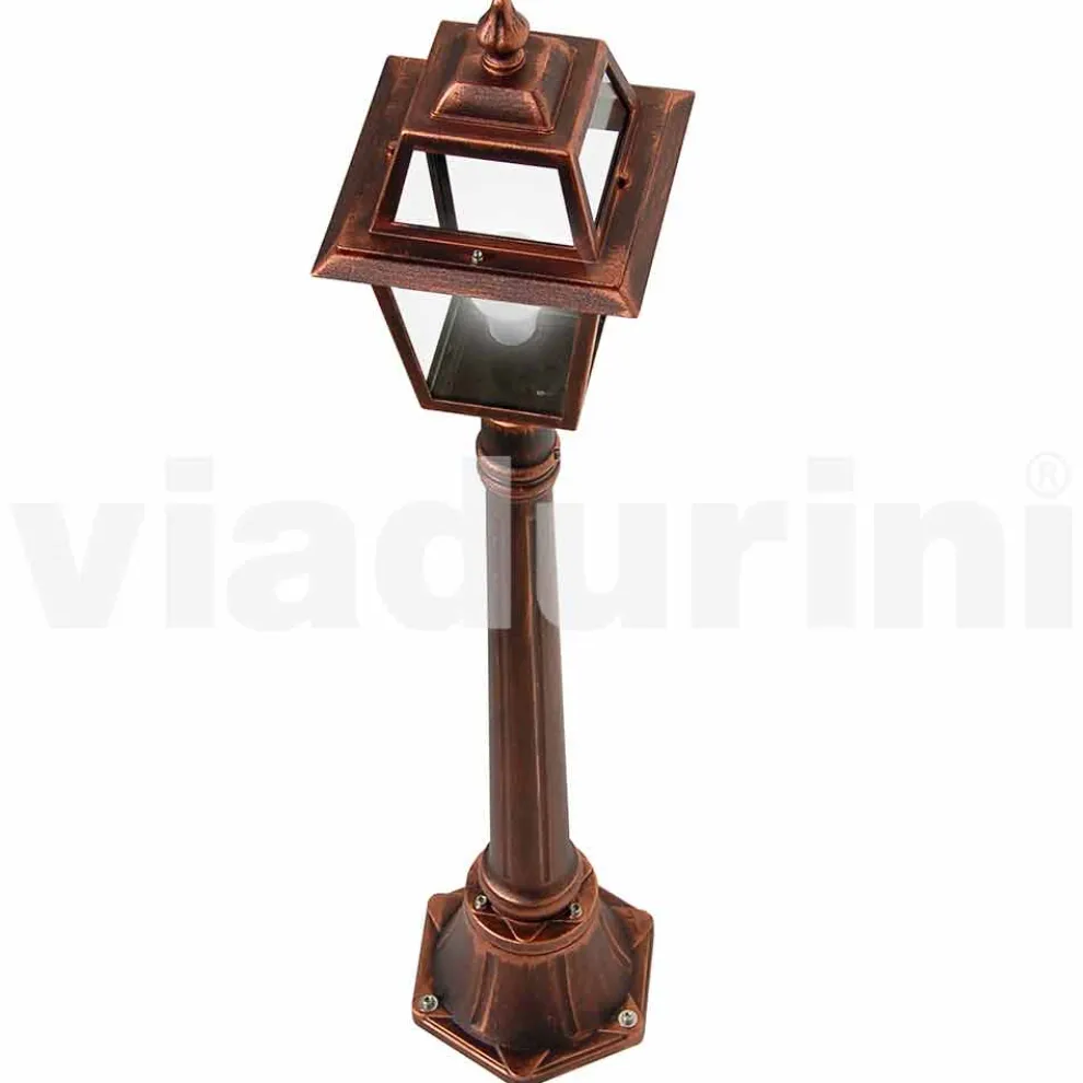 Außen niedriger Laternenpfahl aus Aluminium, hergestellt in Italien, Kristel