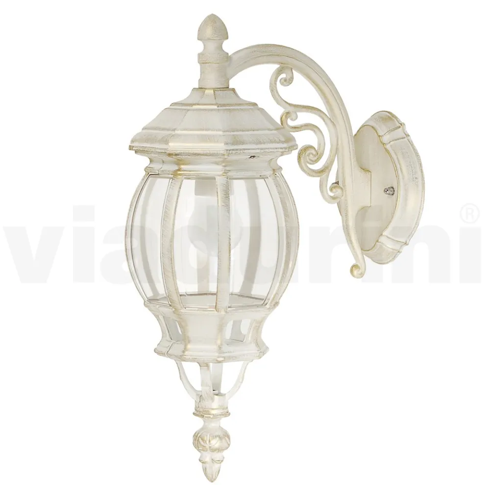 Außenlampe im Vintage-Stil aus weißem Aluminium, hergestellt in Italien – Dodo