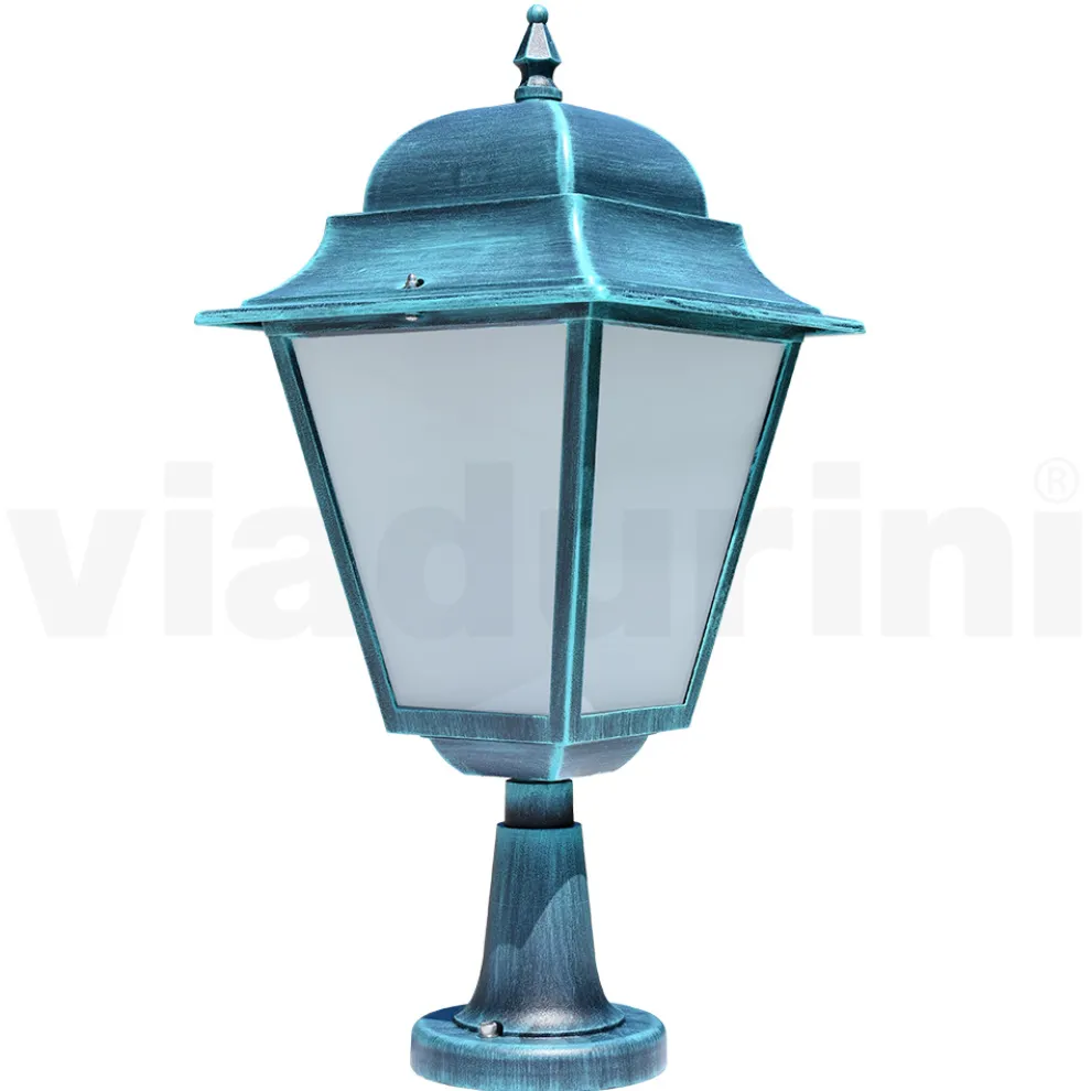 Außenlaterne aus Aluminium und sandgestrahltem Glas Made in Italy - Alchemist