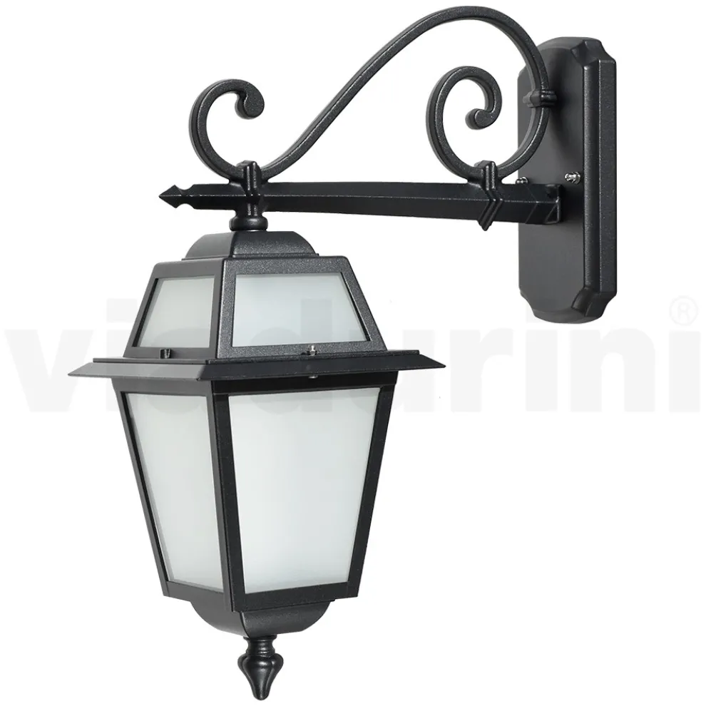 Außenlaterne aus anthrazitfarbenem Aluminium und Glas Made in Italy - Elric