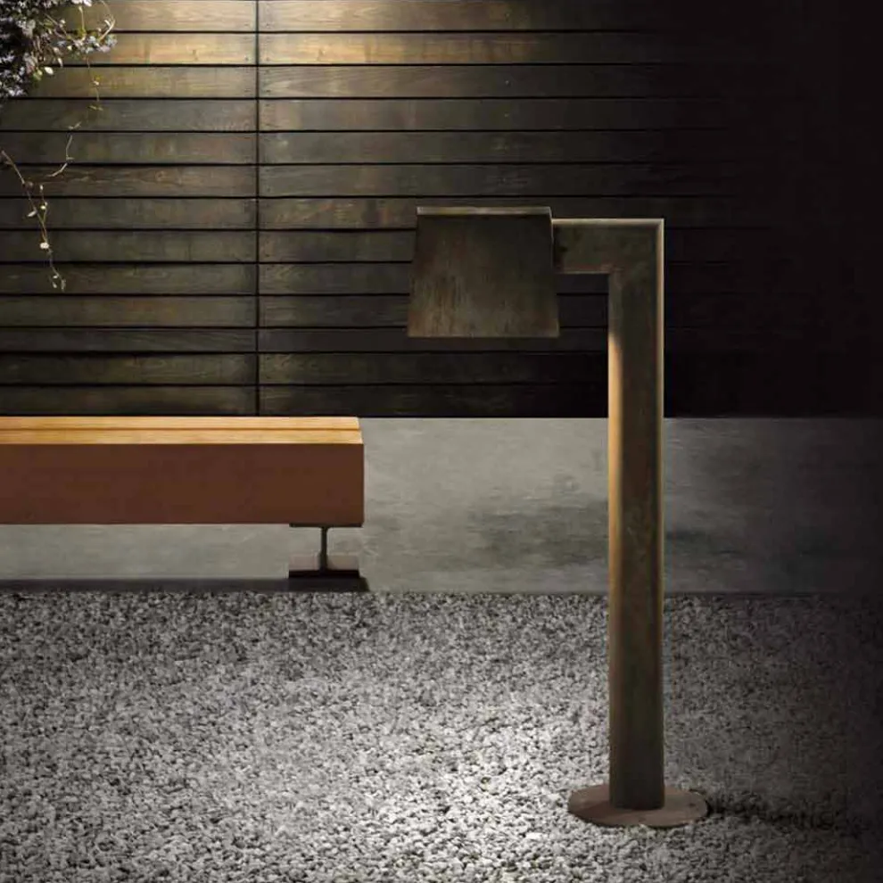 Außenlaterne aus antikbraunem Metall 2 Höhen - Saint Tropez von Il Fanale