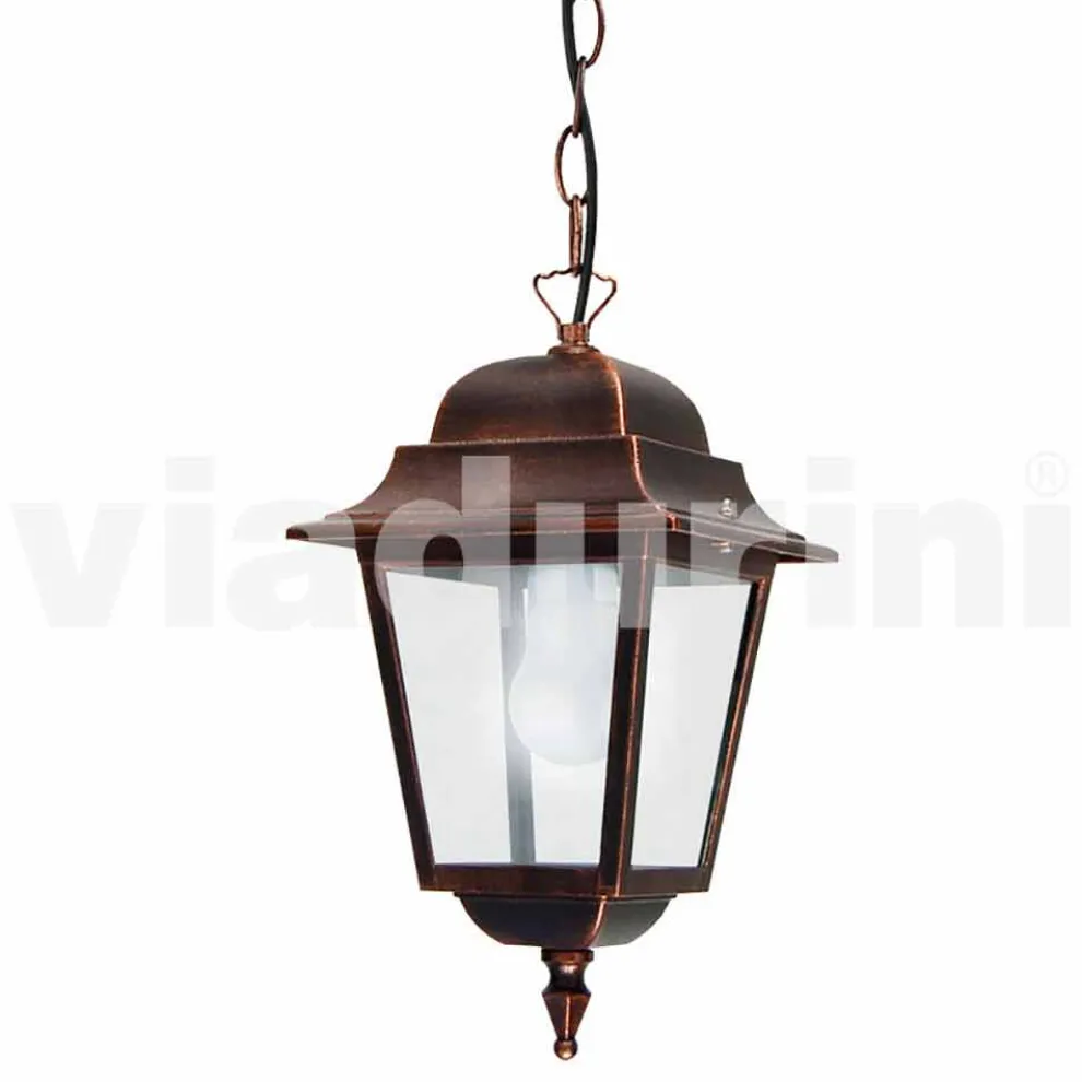 Außenpendelleuchte aus Aluminium, hergestellt in Italien, Aquilina