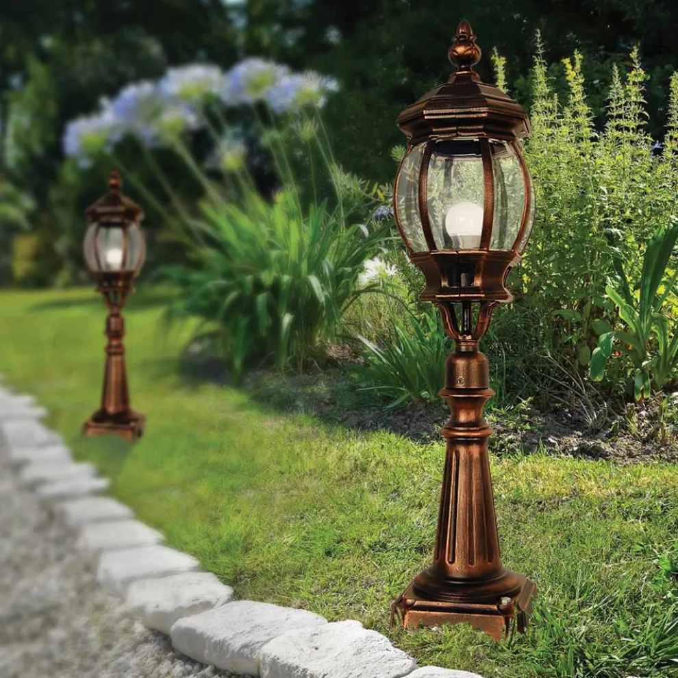 Außenstehlampe im Vintage-Stil aus Aluminium, hergestellt in Italien – Leona