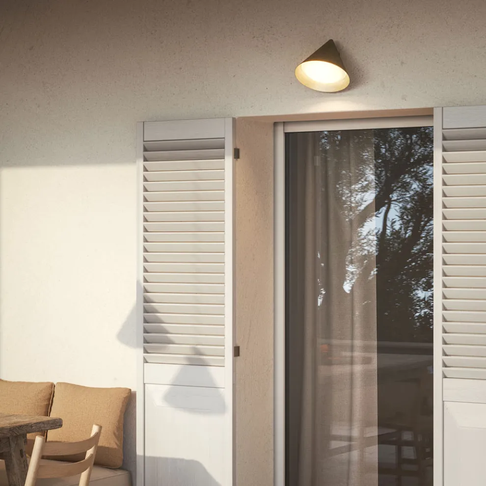 Außenwandleuchte aus Glas und Messing, hergestellt in Italien – Rain