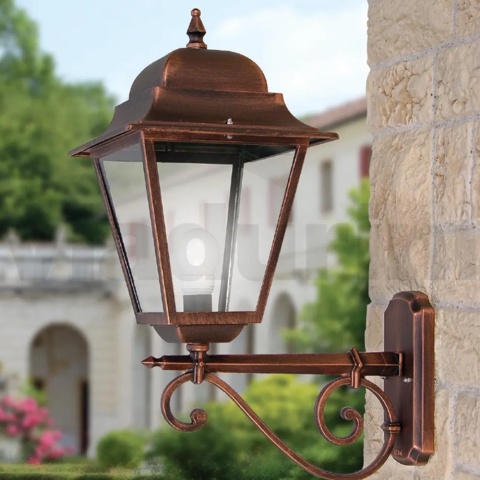 Außenwandleuchte aus Aluminium und transparentem Glas - Alchemist