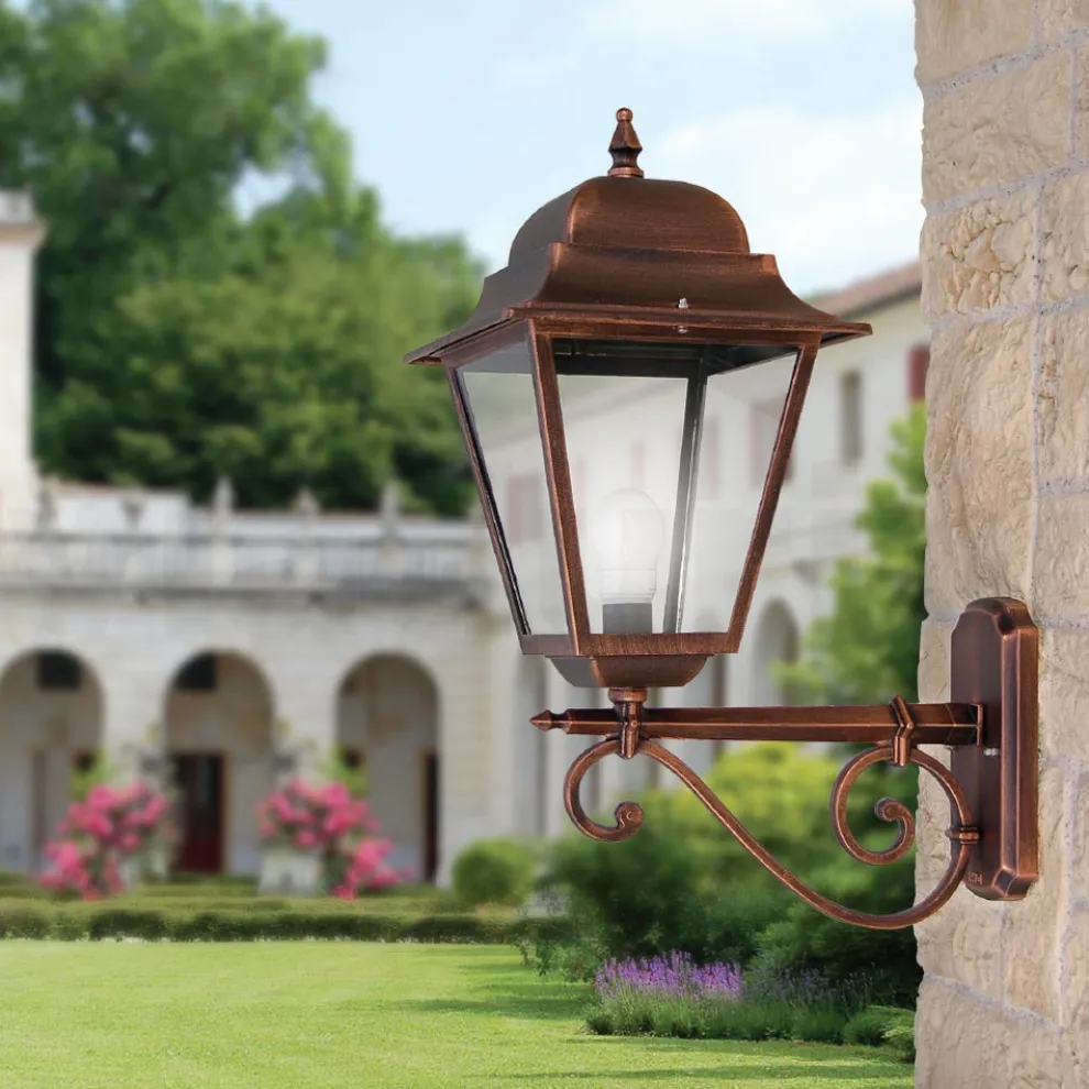 Außenwandleuchte aus Aluminium und transparentem Glas - Alchemist