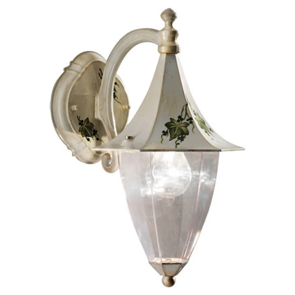 Außenwandleuchte aus handbemaltem Aluminium und Edere-Dekoration - Arezzo