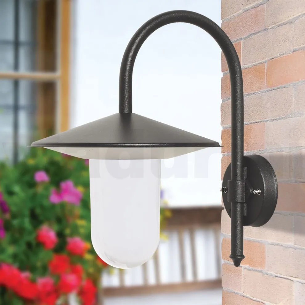 Außenwandleuchte aus grauem Aluminium, hergestellt in Italien – Belen