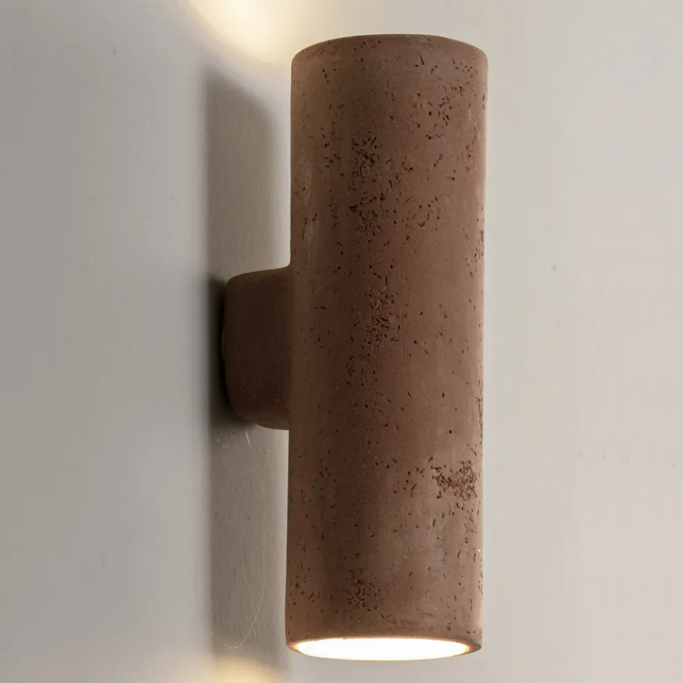 Außenwandleuchte aus farbigem Ton und PMMA Made in Italy - Toscot Hans