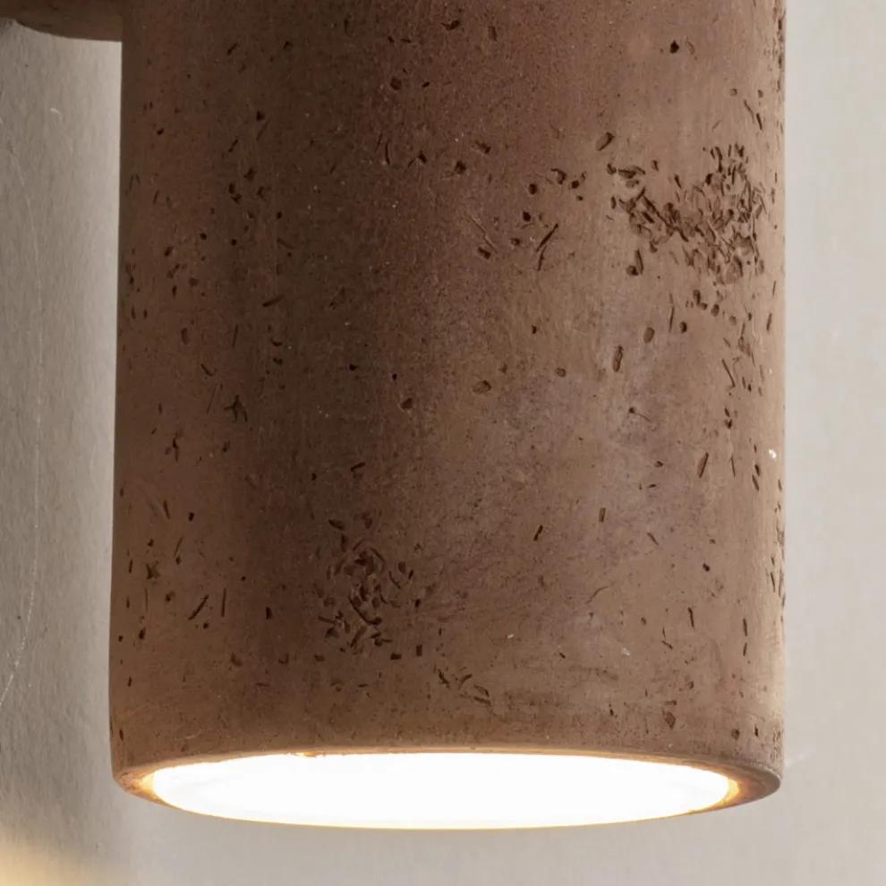 Außenwandleuchte aus farbigem Ton und PMMA Made in Italy - Toscot Hans