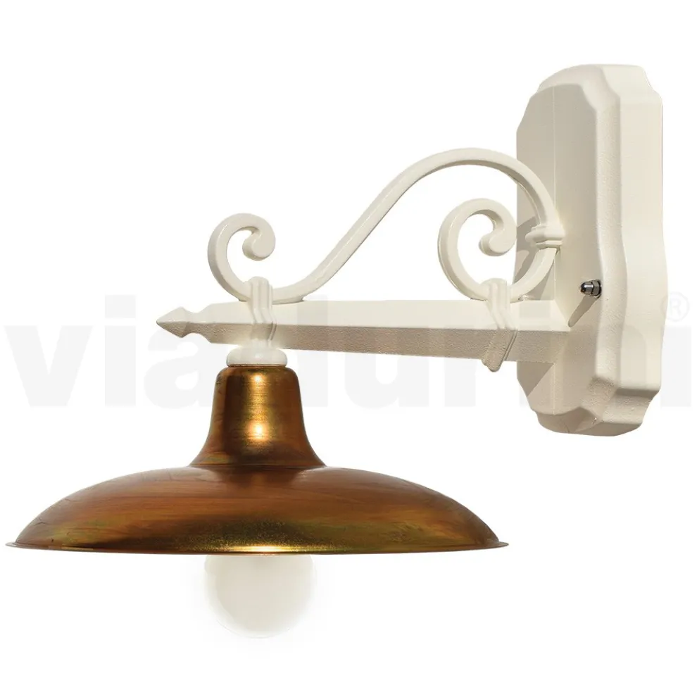 Außenwandleuchte aus Aluminium und Messing, hergestellt in Italien – Adela