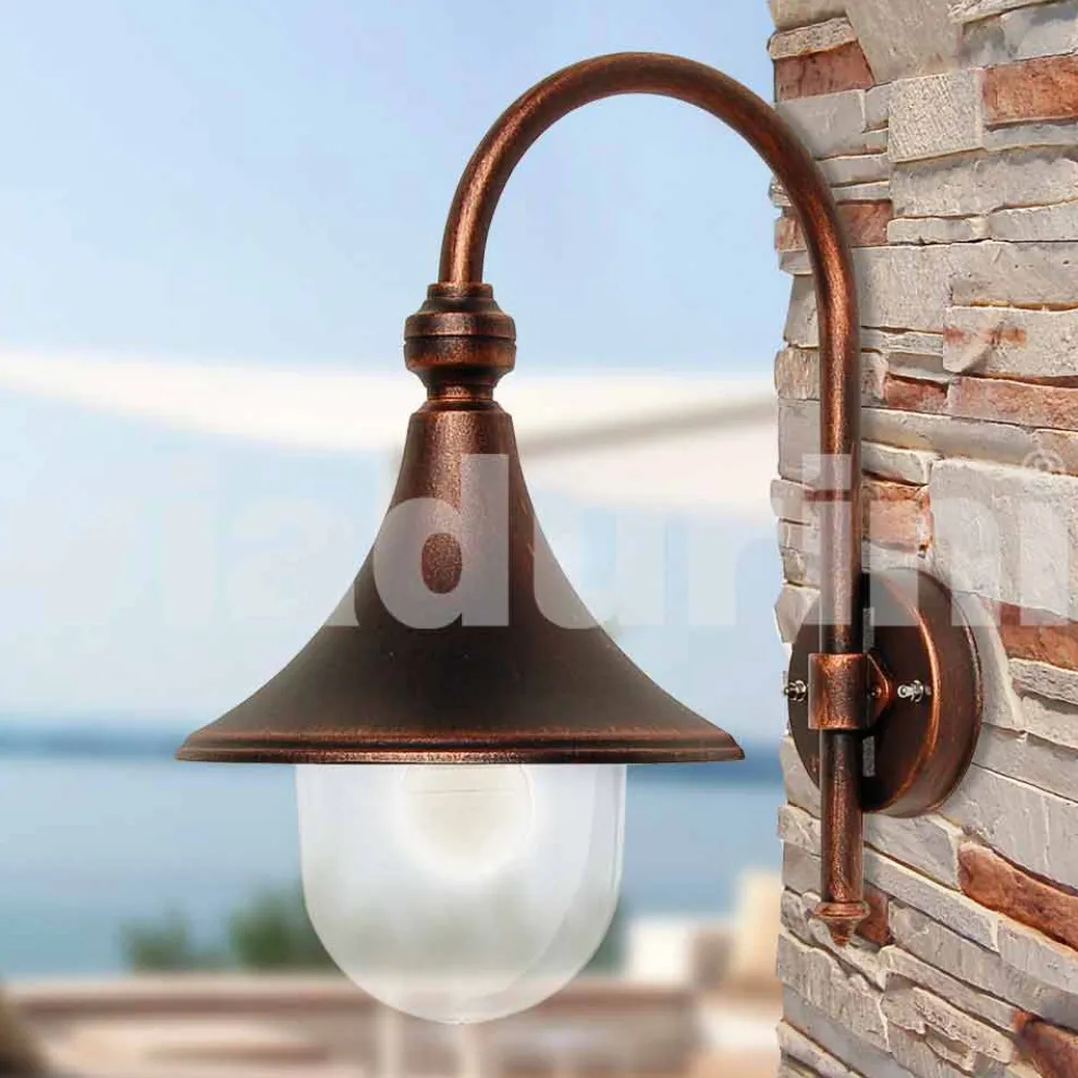 Außenwandleuchte aus Aluminiumdruckguss, hergestellt in Italien, Anusca