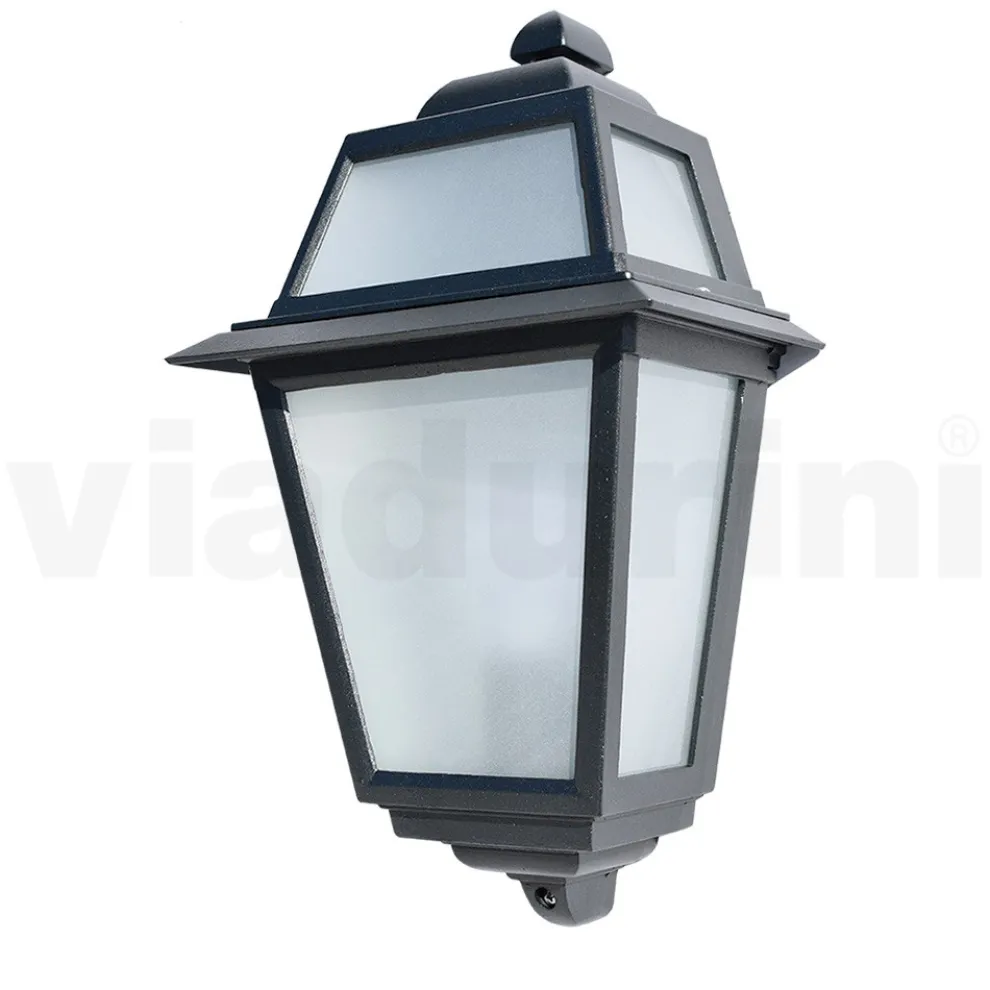 Außenwandleuchte aus anthrazitfarbenem Aluminium und Glas Made in Italy - Elric